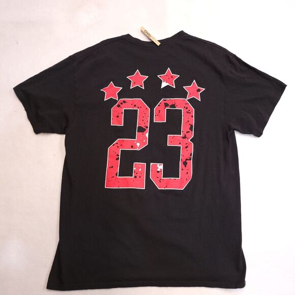 Hustle OG Crew Neck Casual Graphic Short Sleeve T-Shirt Mens Size L Black Red - Picture 7 of 9